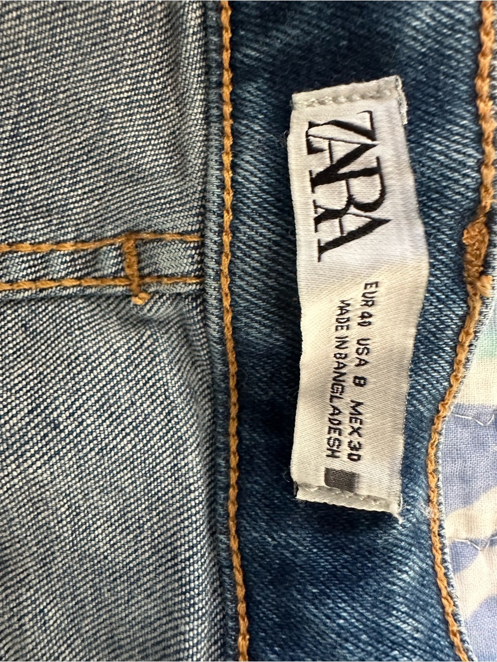 Zara High Rise Women's Blue Denim Jeans - Picture 3 of 5